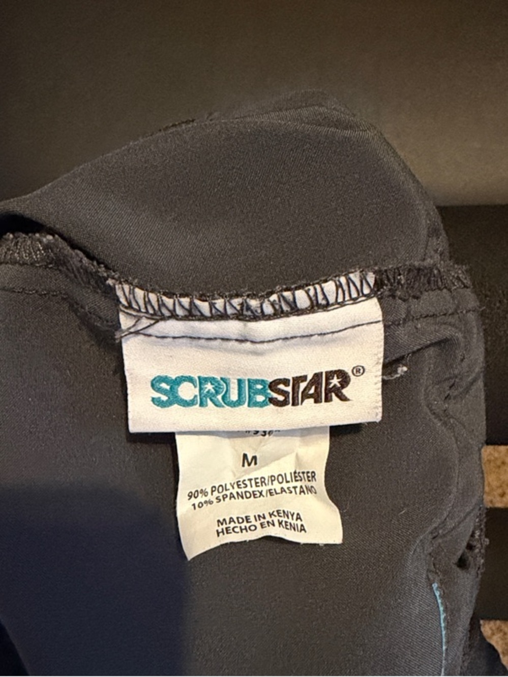 Scrubstar Cargo Pants in Charcoal with Teal Stitching - Picture 2 of 3